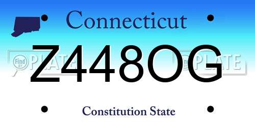 Z448OG Connecticut License Plate