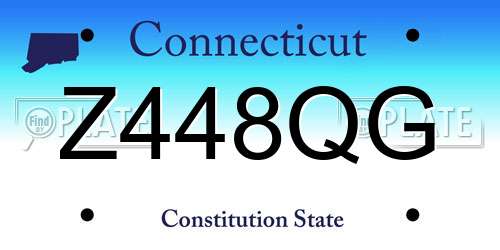 Z448QG Connecticut License Plate