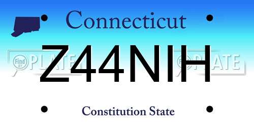 Z44NIH Connecticut License Plate
