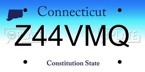 Z44VMQ Connecticut License Plate