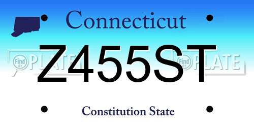 Z455ST Connecticut License Plate