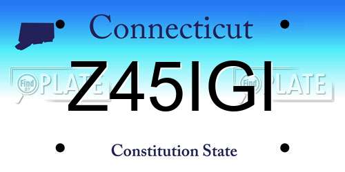 Z45IGI Connecticut License Plate