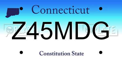Z45MDG Connecticut License Plate