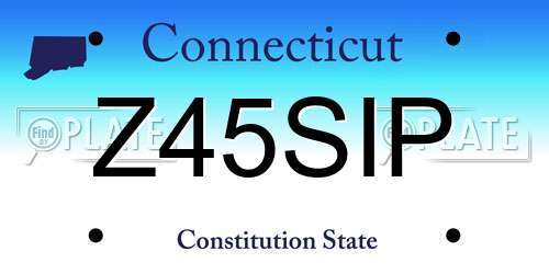 Z45SIP Connecticut License Plate