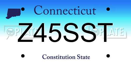 Z45SST Connecticut License Plate