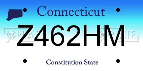 Z462HM Connecticut License Plate