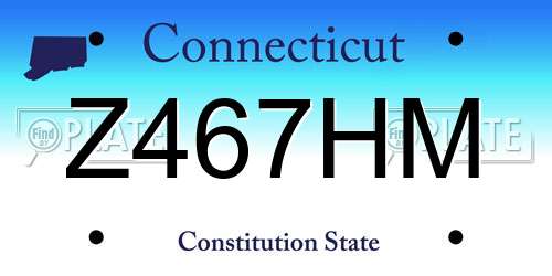 Z467HM Connecticut License Plate