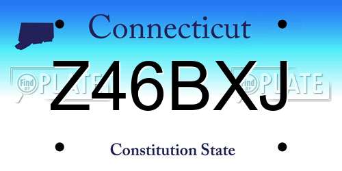 Z46BXJ Connecticut License Plate