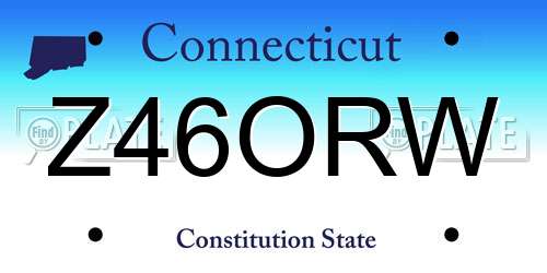 Z46ORW Connecticut License Plate