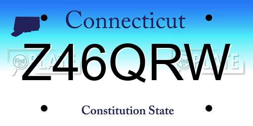 Z46QRW Connecticut License Plate