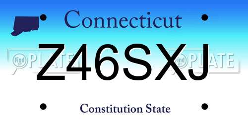 Z46SXJ Connecticut License Plate
