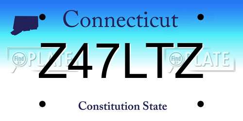 Z47LTZ Connecticut License Plate