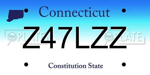 Z47LZZ Connecticut License Plate