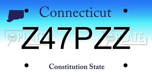 Z47PZZ Connecticut License Plate