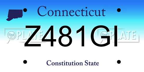 Z481GI Connecticut License Plate