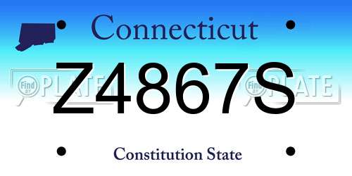 Z4867S Connecticut License Plate