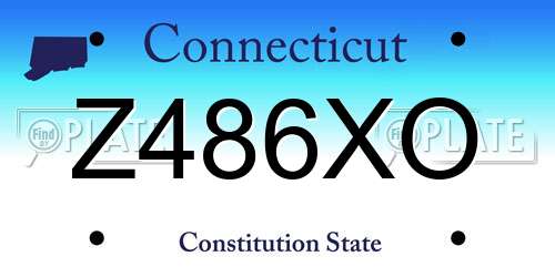Z486XO Connecticut License Plate