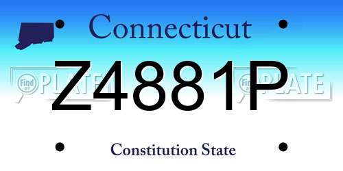 Z4881P Connecticut License Plate