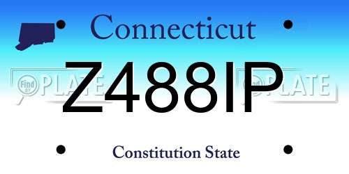 Z488IP Connecticut License Plate