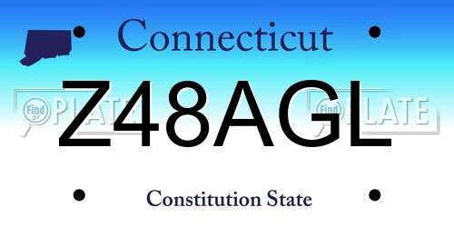 Z48AGL Connecticut License Plate