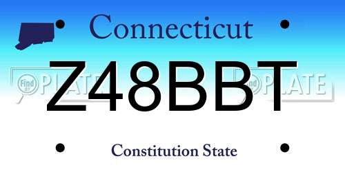 Z48BBT Connecticut License Plate