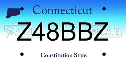 Z48BBZ Connecticut License Plate