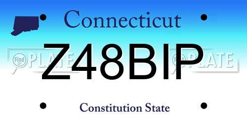 Z48BIP Connecticut License Plate