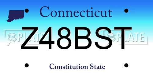 Z48BST Connecticut License Plate