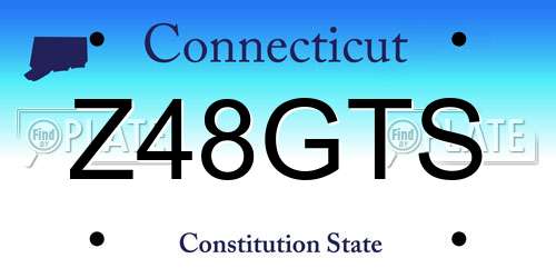 Z48GTS Connecticut License Plate