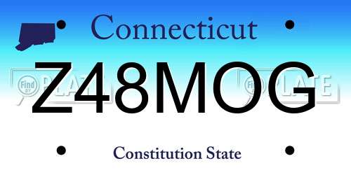 Z48MOG Connecticut License Plate