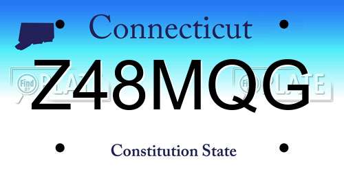 Z48MQG Connecticut License Plate