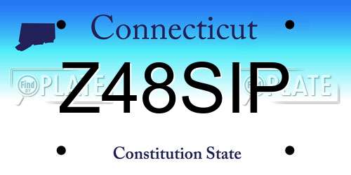 Z48SIP Connecticut License Plate