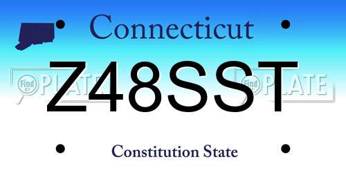 Z48SST Connecticut License Plate