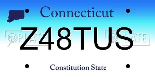 Z48TUS Connecticut License Plate