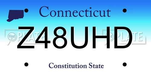 Z48UHD Connecticut License Plate