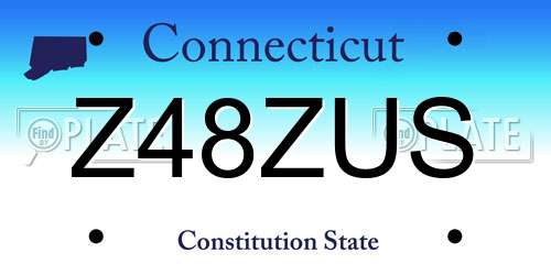 Z48ZUS Connecticut License Plate