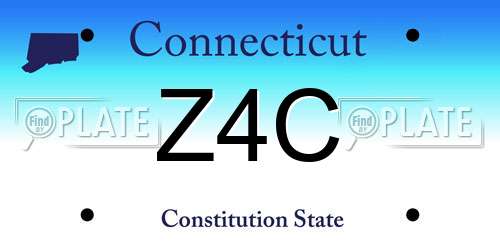 Z4C Connecticut License Plate