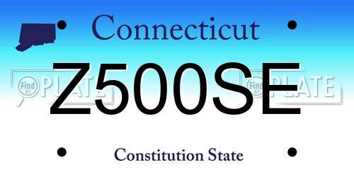 Z500SE Connecticut License Plate