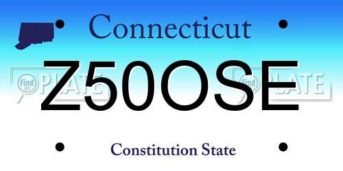 Z50OSE Connecticut License Plate