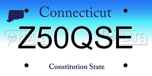 Z50QSE Connecticut License Plate
