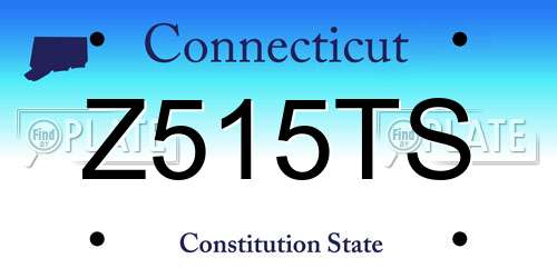Z515TS Connecticut License Plate