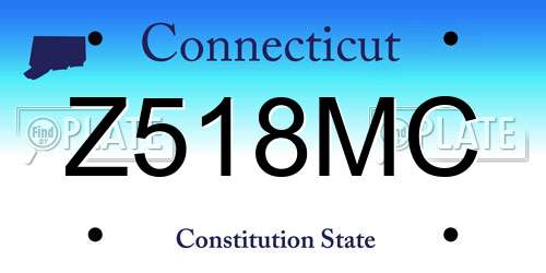 Z518MC Connecticut License Plate