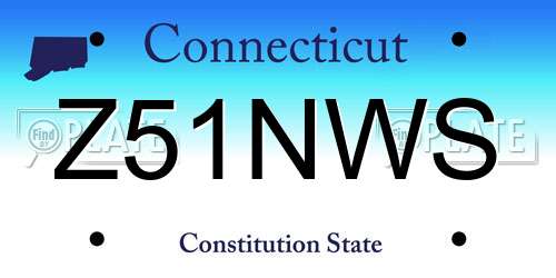 Z51NWS Connecticut License Plate