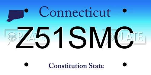 Z51SMC Connecticut License Plate