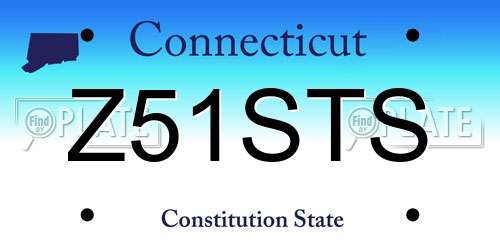 Z51STS Connecticut License Plate