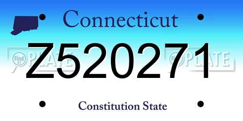 Z520271 Connecticut License Plate
