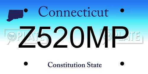 Z520MP Connecticut License Plate