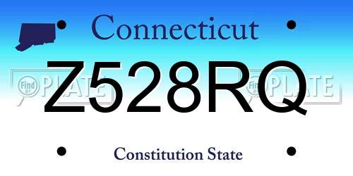 Z528RQ Connecticut License Plate