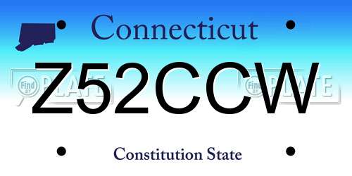 Z52CCW Connecticut License Plate