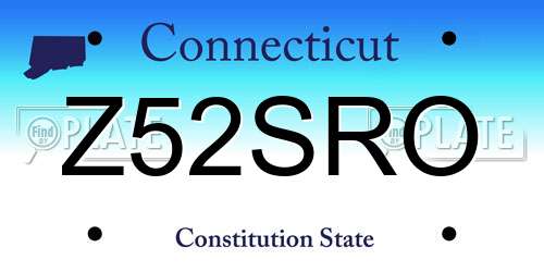 Z52SRO Connecticut License Plate